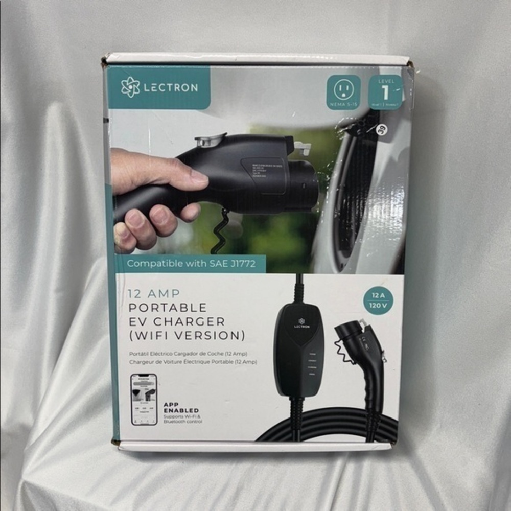 Lectron 12 Amp Portable EV Charger Wifi and bluetooth version level 1 charger